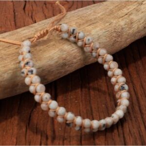 Kiwi stone bracelet